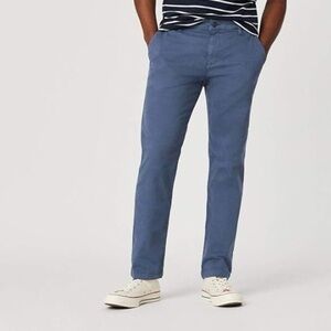 Mavi Edward Slim Straight Leg Chino Pants Vintage Indigo Sateen Twill 36 x 34